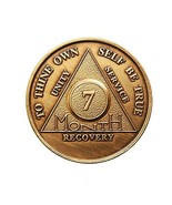 7 Month Bronze AA (Alcoholics Anonymous) - Sober / Sobriety / Birthday /... - £2.32 GBP