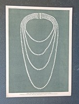 Great Pearl Necklace of the french Crown Jewels (1917 Antique print art) comp... - £14.29 GBP