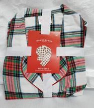 Women's Medium Holiday Plaid Flannel Pajama 2 Piece Set - Wondershop image 2