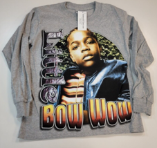 VTG 2000s Gray Lil Bow Wow Doggy Bag Kids Youth Small Double Side Rap Tee Y2K - £19.93 GBP