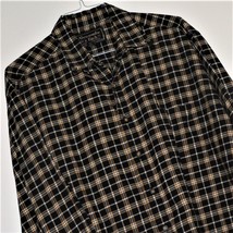 Men&#39;s Abercrombie &amp; Fitch ~ Xl Flannel Shirt ~ Vg ~ Black Yellow White Plaid L/S - £19.46 GBP