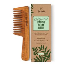 Nat Habit - Back To Natural Secrets Everyday Kacchi Neem Comb, Wooden Co... - $9.49