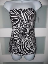 No Boundaries Zebra Print Tube Top Size S (3/5) Women's NEW - $16.20