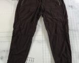 Raffaello Rossi Jogger Pants Womens EUR 40 Brown Zipper Pocket Drawstrin... - $65.20