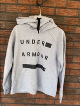Under Armour Threadborne Hoodie Medium Gray Long Sleeve Sweatshirt Top S... - $15.20
