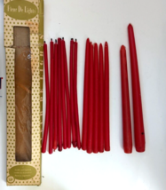 RED Slender Taper Candles Lot of 15 Unlit Christmas Emkay Vintage - $10.00