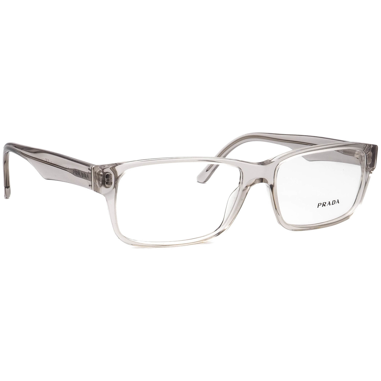 Prada Eyeglasses VPR 16M U43-1O1 Grey Transparent Square Frame Italy 57[... - $249.99