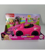 Fisher Price Little People BARBIE Convertible Car W/ 2 Figures &amp; Sound NEW - £25.66 GBP