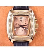 *AQUA MASTER Diamond Chronograph Calendar Watch All Stainless Steel - $906.60