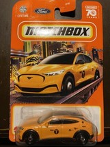 Matchbox 2021 Yellow Ford Mustang Mach E NYC Taxi Mattel Diecast Metal - $2.99