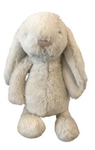 Jellycat Gray Bashful Bunny Rabbit Plush 12&quot; Stuffed Animal Pink Nose Floppy - £12.60 GBP