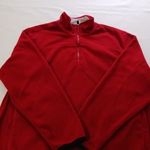 Hanes HN470100 Men's Red 1/4 Zip Pullover Sweater Long Sleeve Size Medium image 8