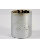 Husky CB1224 3/4&quot; SAE 12 POINT 3/8&quot; DRIVE SOCKET USA - $6.75 CAD