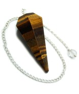 Bulk 5 Pcs Natural Tiger Eye Gemstone Dowsing Pendulums - $915.99 MXN