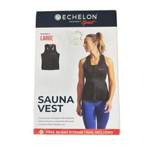 Echelon Connect Sport Black Womens L Neoprene Zipper Sauna Vest Weight L... - $14.84