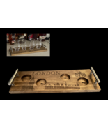 London Flight Board Barware Bar Accessories Skylines Gift Bar Decor - $38.99