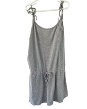 Xhilaration Cover Up Dress Cotton Spaghetti Strap Tie Gray Jersey Knit S... - £7.77 GBP