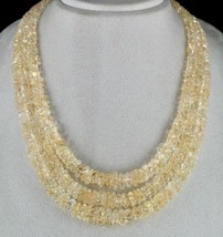 Citrine Carved Melon Beads Necklace 3 L 778 Ct Beaded Semi Precious Gems... - $692.32 CAD