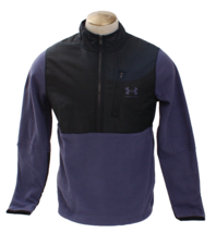 Under Armour Men&#39;s M  Purple Black 1/2 Zip Fleece Pullover Coldgear Infr... - £52.14 GBP