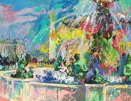 Leroy neiman Place De La Concorde Firmato &amp; Numerata Serigrafia Paris Francia - £3,103.59 GBP