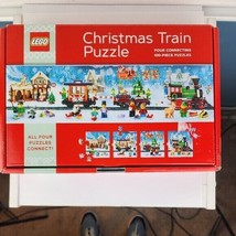 Lego Christmas Train Puzzles Four Connecting 100 Piece 30&quot; x 8.25&quot; - $19.80