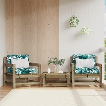 vidaXL Garden Chair Natural Pressure-treated pine wood Medium Modular - $9,129.95 MXN