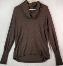 Ann Taylor Sweater Womens Large Brown Knit Acrylic Long Raglan Sleeve Cowl Neck - £14.26 GBP