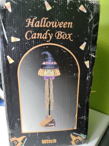 Vintage Halloween Candy Box 38” Tall Large Witch Broom And Spell Books Rare - £246.24 GBP