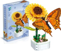 Flower Building Bouquet Set, Flower Building Toys, Building Blocks Flower Brick - £9.72 GBP