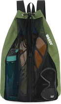 Swim Bag Mesh Backpack Beach Backpack for Swimming Gym and Workout Gear Dark Gre - £18.79 GBP