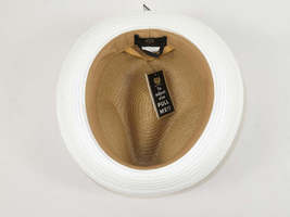 Men's Bently Semi Crushable Fedora Briad Straw Hat Enzo EN204 Cognac White image 5