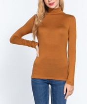 SBS Fashion Camel Long-Sleeve Turtleneck Top (Small) - £16.12 GBP