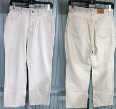 LL Bean Size 9 Made In USA White Womens Denim Jeans  - £13.58 GBP