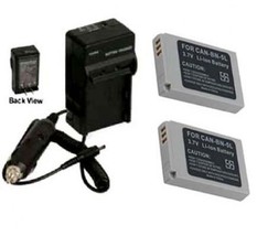 TWO Batteries + Charger for Canon Digital IXUS 800 850 860 IS 870 IS 90 IS 990 - $30.55