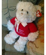 First Christmas TY Teddy bear STUFFED ANIMALS JACK White Plush  - £18.96 GBP