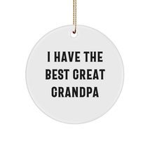 Funny Grandpa Christmas Circle Ornament, Gifts from Family to Grandpa, U... - $19.55