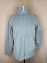 Women&#39;s Columbia fleece zip front jacket blue medium - £11.86 GBP