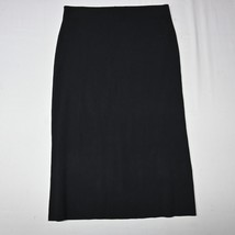 J Crew Large AR492 Sweater Tube Pencil Midi Skirt Black Knit Stretch Pull On - £32.34 GBP