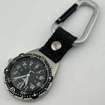 Dakota Quartz Pocket Watch Men 30m Silver Black Military Dial Snap-on Ne... - $496.54 MXN