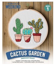 Leisure Arts Cactus Garden 6 Inch Embroidery Kit 49811 - £9.86 GBP