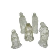 Vintage Clear Glass Replacement Nativity Kings Joseph Mary Christmas Lot 5 - £9.91 GBP