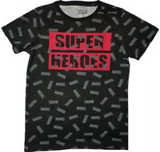 Marvel Superheroes Rubber Logo Men&#39;s Short Sleeve Graphic T-Shirt (CH/Sm... - £11.76 GBP