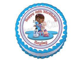 DOC MCSTUFFINS round edible party cake topper decoration cake frosting s... - $9.99