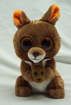 Ty Beanie Boos Big Eyed Kipper The Kangaroo 6&quot; Plush Stuffed Animal Toy - $14.85