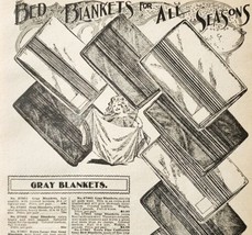 1900 Bed Blankets Seasonal Advertisement Victorian Sears Roebuck 5.25 x 7&quot;  - $15.98