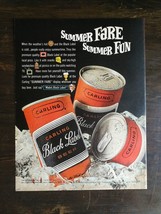 Vintage 1964 Carling Black Label Beer Full Page Original Ad 823 - £5.46 GBP