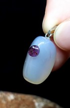 OPEN VESSEL: Opalite with Garnet Natural Gemstone Pendant OOAK Hand Crafted - £59.31 GBP