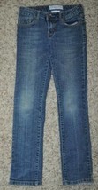 Girls Jeans Vigoss Medium Blue Straight Stretch Denim Jeans Pants-size 10 - £6.27 GBP