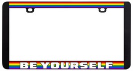 Être Vous-Même Gay Pride Lesbienne Lgbtq Arc-en-Ciel Licence Plaque Cadre - £5.60 GBP