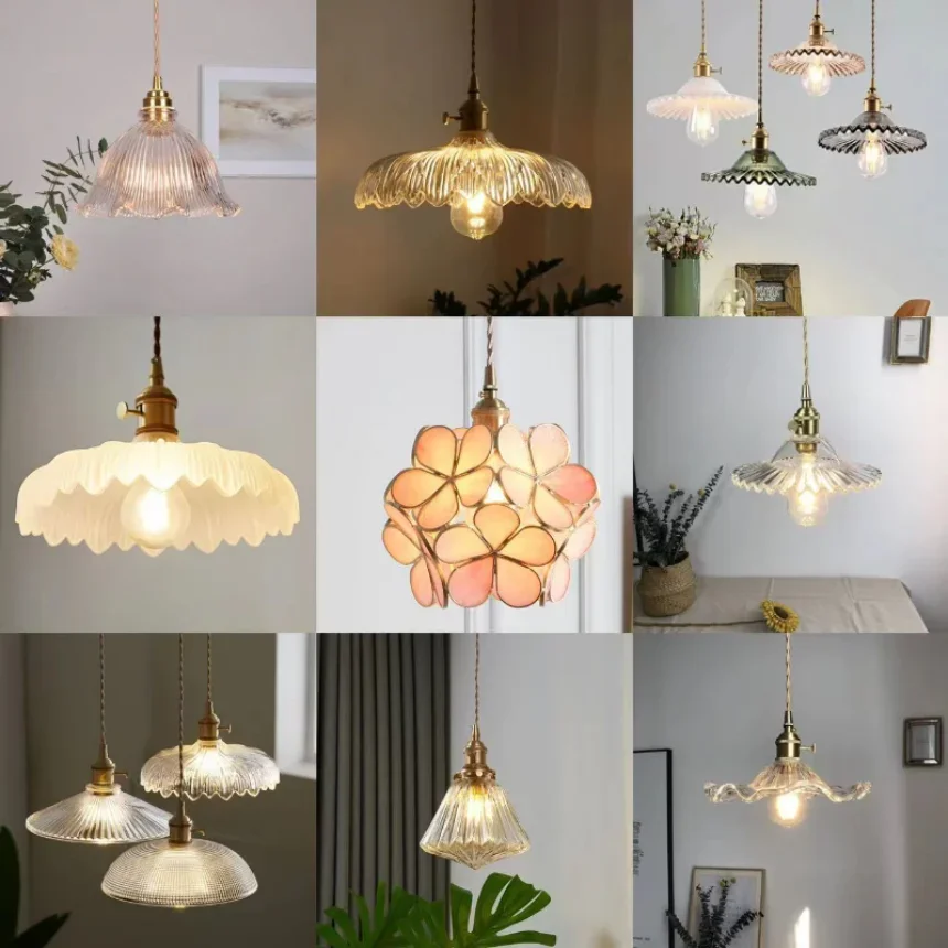 Modern Glass Pendant Lights for Restaurant Cafe Decoration Hanging Lamp ... - $60.91+